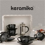 Set pentru ceai, Keramika, 275KRM1524, Ceramica, Negru mat, Keramika
