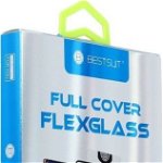 Bestsuit Bestsuit Flexible 5D Full Glue sticlă hibridă pentru Samsung Galaxy S21 Ultra negru (Hot Bending) - cititor de lucru, Bestsuit