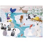 Janod Tactile Puzzle puzzle Life On The Ice 2 y+ 20 buc, Janod