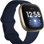 Smartwatch Fitbit Versa 3, Midnight Soft Gold
