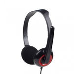 Gembird 3.5 mm mhs-002 Binaural Head-band Black, Red Headphone and Headset