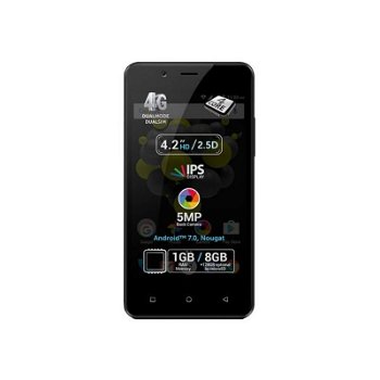 Smartphone Allview P4 Quad 4.2inch Dual SIM 4G Quad-Core 8GB black Resigialt