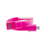 Brățară Cablu Micro USB Contact 23 cm Roz, Contact