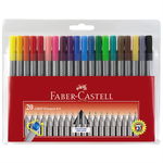 Set 20 Culori Liner 0.4 Mm Grip Faber-Castell