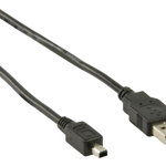 
Cablu USB 2.0 A Tata - USB Mini-B 4pini Tata, 1.8m, Set 6 Blistere, Well
