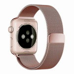 Curea metalica pentru Apple Watch Loomax, bratara compatibila cu Apple Watch, 42 / 44 mm Rose pink, Loomax