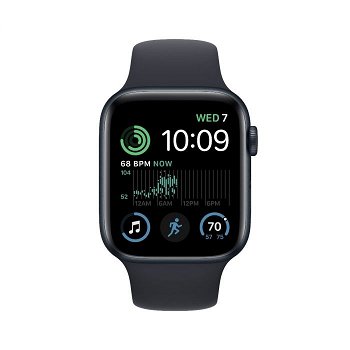 Watch SE2, 44mm Aluminium Midnight cu Midnight Sport Band Regular + GPS, Apple