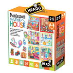 Puzzle Headu Montessori - Casuta mea, 30 piese, 6 camere