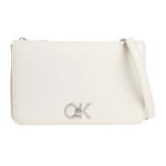 CALVIN KLEIN, Geanta crossbody de piele ecologica Re-Lock, Alb