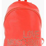 Moschino Love Ecoleather Backpack With Studs Red, Moschino