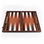 Set joc table backgammon piele model Caramel/Brown 48 x 60 cm