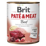 Hrana umeda pentru caini si pisici Brit Pate & Meat Beef, 800 g