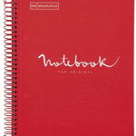 Caiet A5 80 file matematica Emotions Red, Miquelrius