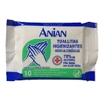 Servetele Igienizante Hidroalcoolice Anian cu Aloe Vera 10 buc, Anian