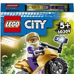 LEGO City - Motocicleta de cascadorie pentru selfie 60309, 14 piese, Lego