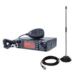 Pachet Statie radio CB PNI ESCORT HP 9001 PRO ASQ reglabil AM-FM 12V/24V 4W + Antena CB PNI Extra 40 cu magnet 30W 26-30MHz SWR 1.0 fibra