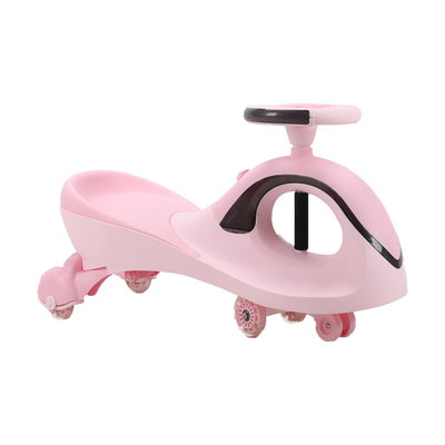 Masinuta fara pedale cu lumini si sunete Qitong Swing Car, Roz, Qitong