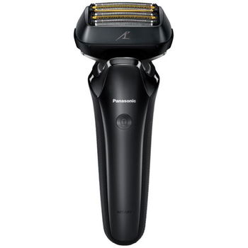 Aparat de ras Panasonic ES-LS6A-K803, 6 lame, "Japanese Blade Technology", Trimmer, Senzor pentru barba, 50min autonomie Li-Ion, Wet & Dry, Cap Flexibil 22D, Cutie de transport, Negru
