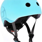 Casca de protectie pentru copii cu sistem de reglare magnetic cu led Scoot  Ride Blueberry S-M 3 ani+, SCOOT AND RIDE