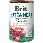 Hrană umedă BRIT pentru câini, cu bucati de carne si pate, cu vanat 400g, Brit