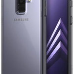 Protectie Spate Ringke Smoke 8809583842517 pentru Samsung Galaxy A8 Plus 2018 (Negru Transparent) + Folie protectie ecran Ringke, Ringke