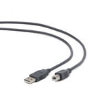 Cablu USB Gembird pentru imprimanta, USB-A 2.0 la USB-B 2.0, 4.5m, conectori auriti, Negru, CCP-USB2-AMBM-15