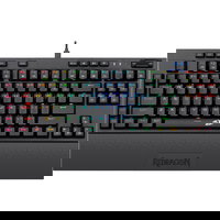 Tastatura wireless Redragon Vishnu Mecanica, RGB LED, USB, Black