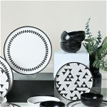 Set de cină din ceramică Dune, Negru, 28 cm, Keramika