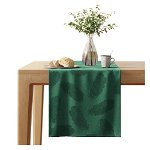 Napron de masă cu suprafață de catifea AmeliaHome Peacock, 40 x 140 cm, verde