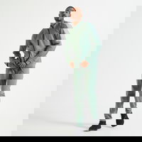 Trening respirant Slim Fitness cu fermoar Negru Bărbați, DOMYOS