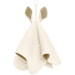 BIBS Kangarooo Cuddle Cloth pătură mini cu animal de pluș cu clips Ivory 1 buc, BIBS