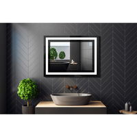 Oglinda cu iluminare Led Venti Nano negru 80 cm x 60 cm