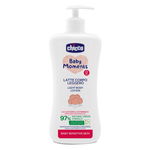 Lotiune dermatologica fluida pentru corp Chicco Baby Moments Sensitive, 500ml, 0 luni+, Chicco