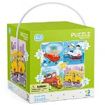 Puzzle Dodo, Vehicule, 4 in 1, 12/16/20/24 piese