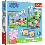 Puzzle 2-in-1 Memo Peppa Pig Momentele fericite Trefl, Trefl