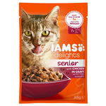 IAMS Cat Senior All Breeds Chicken In Gravy pui in sos pentru pisici seniori 85 g, IAMS