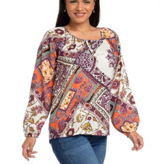888116061-Bluza Ie Dama Orange si Grena, Eranthe