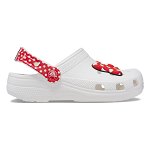 Saboti Crocs Toddler Disney Minnie Mouse Classic Clog Alb - White/Red, Crocs