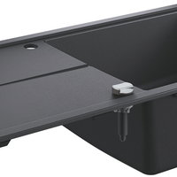 Chiuveta bucatarie compozit Grohe K400 31641AP0, montare sub chiuveta, 1 cuva, picurator, Negru granit, Grohe