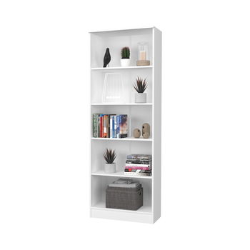 Biblioteca Flint, 4 Polite, Alba, 70 x 32 x 196 cm, haaus