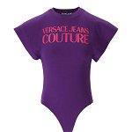 Versace Jeans Couture VERSACE JEANS COUTURE PURPLE FUCHSIA BODYSUIT T-SHIRT Violet, Versace Jeans Couture
