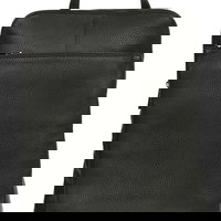 Chiara Canotti, Rucsac convertibil de piele cu buzunare cu fermoar, Negru