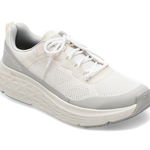 Pantofi SKECHERS albi, MAX CUSHIONING DELTA, din material textil, Skechers