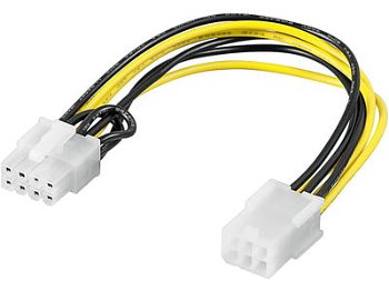 Cablu adaptor alimentare PCI express 6p - 8p Goobay, Goobay