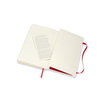 Moleskine Scarlet Red Large Plain Notebook Soft
