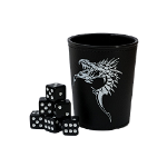 Cupă pentru zaruri cu emblemă dragon ( Negru ), Games