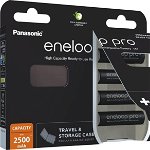 Acumulatori Panasonic Eneloop Pro AA, 2500mAh, 4 buc + cutie, Panasonic