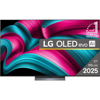 Televizor LG OLED evo 77C52LA, 195 cm, Smart, 4K Ultra HD, 100 Hz, Clasa F (Model 2025)