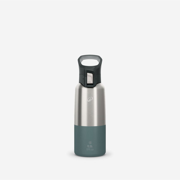 Termos inox cu capac cu deschidere rapidă pentru Drumeție 900 0,5L Verde,