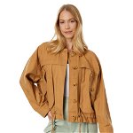 Imbracaminte Femei Blank NYC Linen Utility Jacket in A Game Camel, Blank NYC